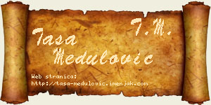 Tasa Medulović vizit kartica
